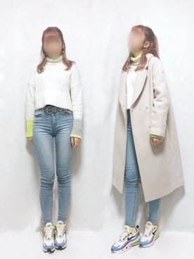 「CAST:（キャスト コロン）のアイテム（ジャケット/アウター）」を使った、zoeさん（レディース・162cm）の冬コーディネート