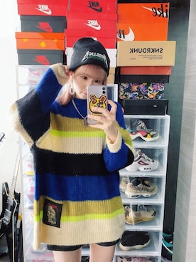 「H&M（エイチ・アンド・エム）のアイテム（ニット/セーター、その他）」を使った、zoeさん（レディース・162cm）の秋コーディネート