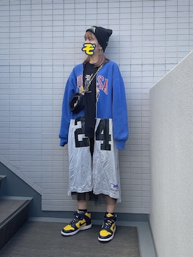 「YEAH RIGHT!!（イェーライト）のアイテム（ジャケット/アウター）」を使った、zoeさん（レディース・162cm）の秋コーディネート