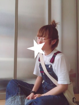 「TOMMY HILFIGER（トミーヒルフィガー）のアイテム（オールインワン・サロペット）」を使った、y u n .さん（レディース・158cm）の夏コーディネート