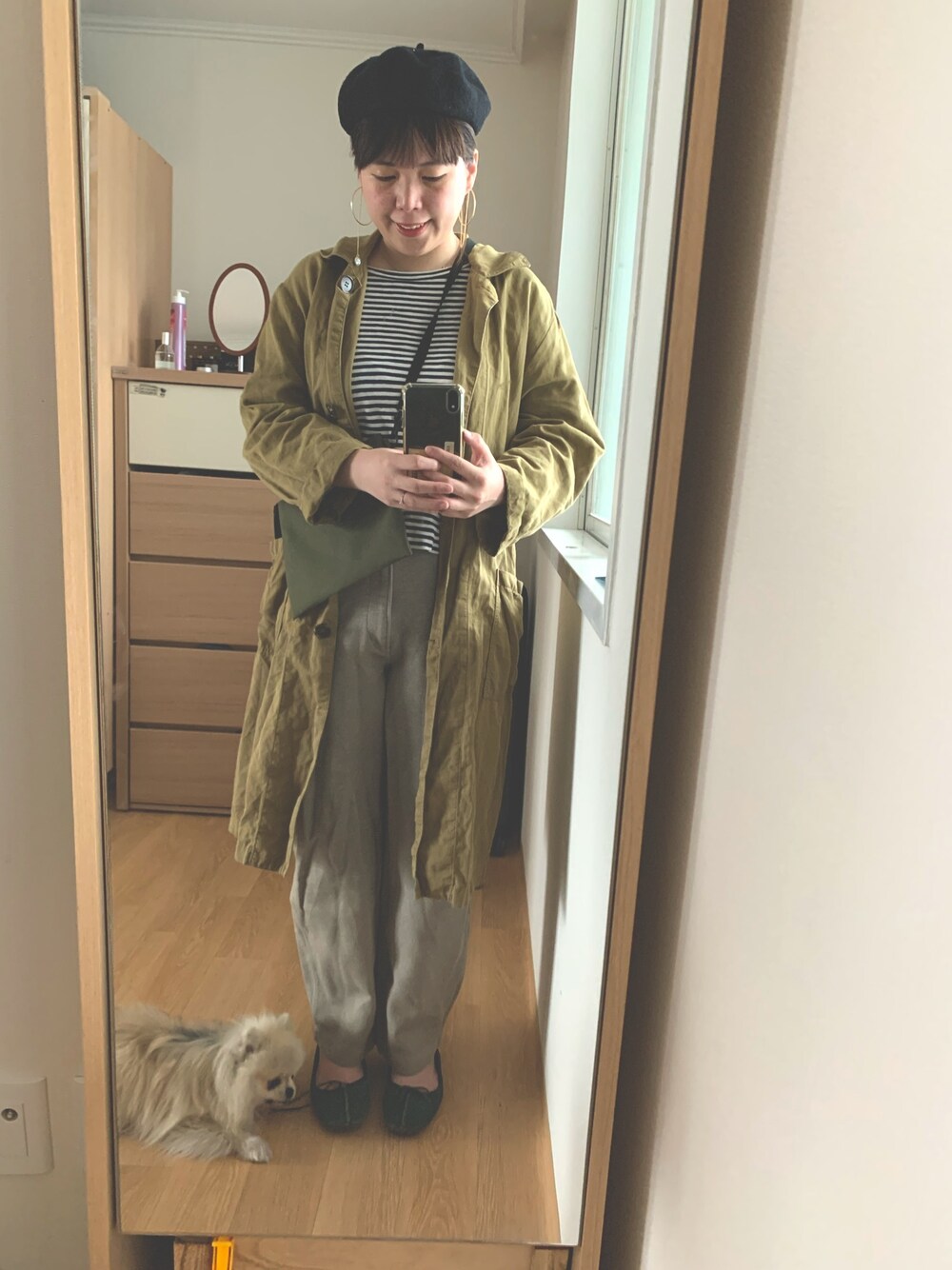 「stripes」｜「FOREVER 21のアイテム（Tシャツ/カットソー、その他）」を使った、릴리 lily 莉莉さん（レディース・160cm）の春コーディネートの1枚目の写真