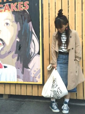 「アイテム（タンクトップ）」を使った、NaNaさん（レディース・149cm）の春コーディネート