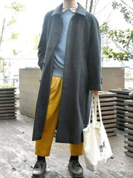 「TAKEO KIKUCHI（タケオキクチ）のアイテム（その他アウター）」を使った、YUKIYAさん（メンズ・169cm）の冬コーディネート