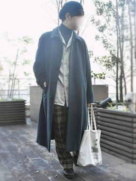 「TAKEO KIKUCHI（タケオキクチ）のアイテム（その他アウター）」を使った、YUKIYAさん（メンズ・169cm）の冬コーディネート