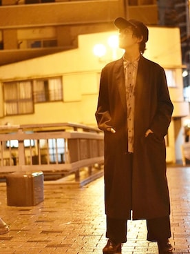 「ALLEGE（アレッジ）のアイテム（ジャケット/アウター）」を使った、YUKIYAさん（メンズ・169cm）の冬コーディネート