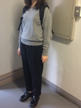 「archives（アルシーヴ）のアイテム（チェスターコート）」を使った、rinrinさん（レディース・162cm）の冬コーディネート