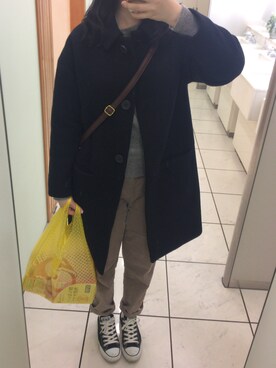 「CONVERSE（コンバース）のconverse（コンバース） ALL STAR OX（オールスターOX）（スニーカー）」を使った、rinrinさん（レディース・162cm）の冬コーディネート