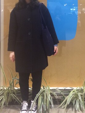 「CONVERSE（コンバース）のconverse（コンバース） ALL STAR OX（オールスターOX）（スニーカー）」を使った、rinrinさん（レディース・162cm）の冬コーディネート