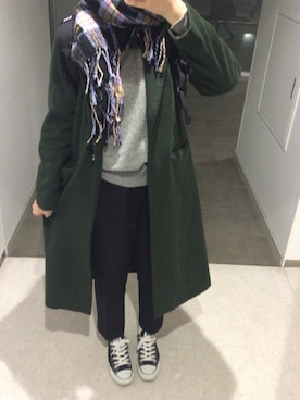 「archives（アルシーヴ）のアイテム（チェスターコート）」を使った、rinrinさん（レディース・162cm）の冬コーディネート