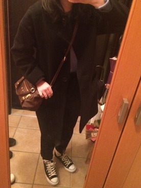 「CONVERSE（コンバース）のconverse（コンバース） ALL STAR OX（オールスターOX）（スニーカー）」を使った、rinrinさん（レディース・162cm）の冬コーディネート