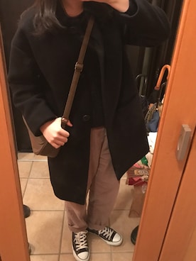 「CONVERSE（コンバース）のconverse（コンバース） ALL STAR OX（オールスターOX）（スニーカー）」を使った、rinrinさん（レディース・162cm）の冬コーディネート