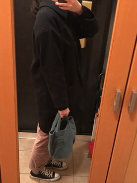 「CONVERSE（コンバース）のconverse（コンバース） ALL STAR OX（オールスターOX）（スニーカー）」を使った、rinrinさん（レディース・162cm）の冬コーディネート