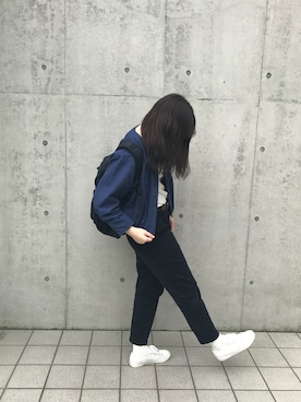 「chambre de charme（シャンブルドゥシャーム）のアイテム（ブルゾン）」を使った、rinrinさん（レディース・162cm）の春コーディネート
