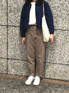 「chambre de charme（シャンブルドゥシャーム）のアイテム（ブルゾン）」を使った、rinrinさん（レディース・162cm）の春コーディネート