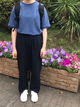 「ブルートップス」｜rinrinさん（レディース・162cm）の夏コーディネート