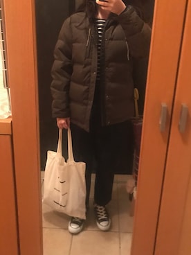 「JOURNAL STANDARD relume（ジャーナルスタンダード　レリューム）のアイテム（ダウンジャケット/コート）」を使った、rinrinさん（レディース・163cm）の冬コーディネート