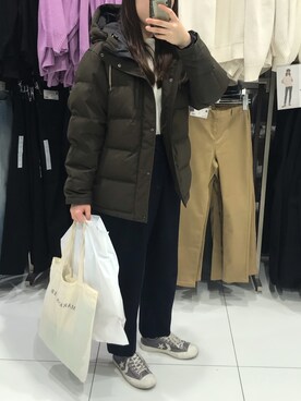「JOURNAL STANDARD relume（ジャーナルスタンダード　レリューム）のアイテム（ダウンジャケット/コート）」を使った、rinrinさん（レディース・163cm）の冬コーディネート