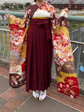 「袴」｜「アイテム（その他）」を使った、rinrinさん（レディース・162cm）の春コーディネート