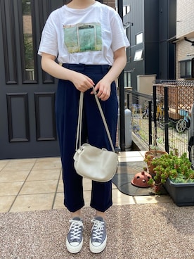 「8seconds（エイトセカンズ）のアイテム（パンツ）」を使った、rinrinさん（レディース・162cm）の夏コーディネート