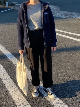 「HELLY HANSEN（ヘリーハンセン）のアイテム（ジャケット/アウター）」を使った、rinrinさん（レディース・162cm）の冬コーディネート