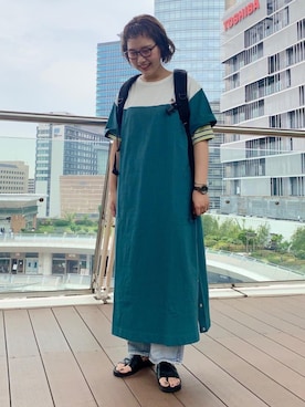 「KELTY（ケルティ）のアイテム」を使った、coen  ナカノさん（レディース・154cm）の夏コーディネート