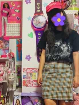 「BUBBLES（バブルス）のアイテム（パンツ）」を使った、Suzuneさん（レディース・158cm）の夏コーディネート