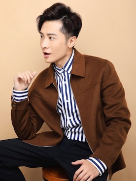 「HUGO BOSS（ヒューゴボス）のアイテム（ジャケット/アウター）」を使った、Hiroki Hongさん（メンズ・178cm）の冬コーディネート
