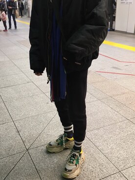 「triple s」｜kdyhgnさん（メンズ・173cm）の冬コーディネート
