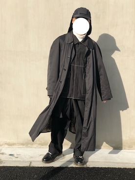 「TAKAHIROMIYASHITATheSoloIst.（タカヒロミヤシタザソロイスト）のアイテム（キャップ）」を使った、りきさん（メンズ・163cm）の冬コーディネート