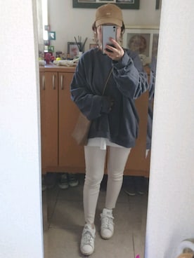 「Lee（リー）のアイテム（帽子）」を使った、RRUmamaさん（レディース・157cm）の秋コーディネート