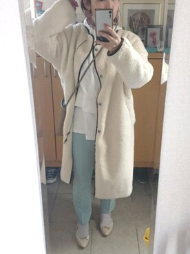 「ピスタチオ」｜「アイテム（ブルゾン）」を使った、RRUmamaさん（レディース・157cm）の冬コーディネート
