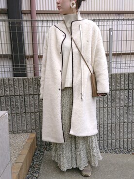 「アニマル」｜「アイテム（ブルゾン）」を使った、RRUmamaさん（レディース・157cm）の冬コーディネート