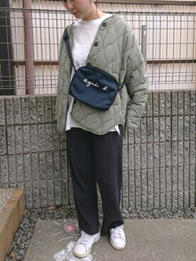 「A part by（アパートバイ）のアイテム（その他アウター）」を使った、RRUmamaさん（レディース・157cm）の冬コーディネート