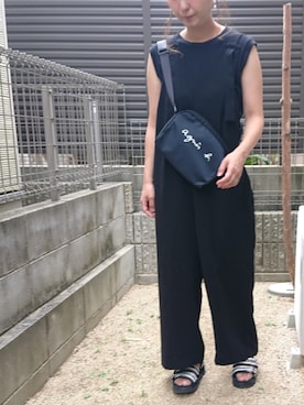 「スポサン」｜「アイテム（サロペット/オーバーオール）」を使った、RRUmamaさん（レディース・157cm）の夏コーディネート