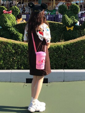 「one after another NICE CLAUP（ワンアフターアナザーナイスクラップ）のアイテム（オールインワン・サロペット）」を使った、yさん（レディース・148cm）の秋コーディネート