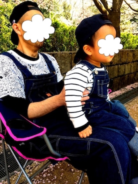 「Right-on（ライトオン）のアイテム（オールインワン・サロペット）」を使った、Hironobu Kirikiさん（メンズ・171cm）の春コーディネート
