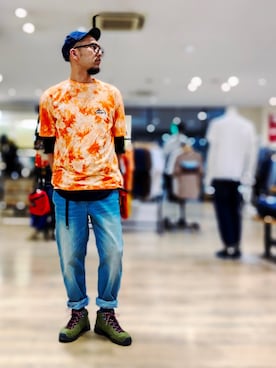 「CAMP7（キャンプセブン）のアイテム（パンツ）」を使った、Hironobu Kirikiさん（メンズ・171cm）の夏コーディネート