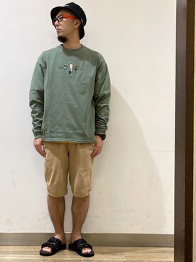 「CAMP7（キャンプセブン）のアイテム（サンダル）」を使った、Hironobu Kirikiさん（メンズ・171cm）の夏コーディネート