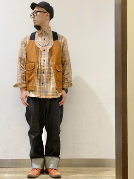 「SMITH'S（スミス）のアイテム（トップス）」を使った、Hironobu Kirikiさん（メンズ・171cm）の夏コーディネート