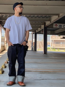 「BACK NUMBER（バックナンバー）のアイテム（デニムパンツ）」を使った、Hironobu Kirikiさん（メンズ・171cm）の夏コーディネート