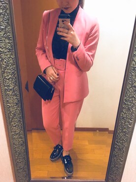 Zara ザラ のセットアップ ピンク系 を使ったレディース人気ファッションコーディネート Wear