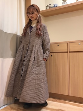 「コートワンピ」｜ずくし(鳥取北）さん（レディース・151cm）の秋コーディネート