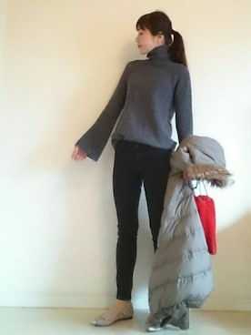 「clef cle（クレデュクレ）のアイテム」を使った、akaneさん（レディース・165cm）の冬コーディネート
