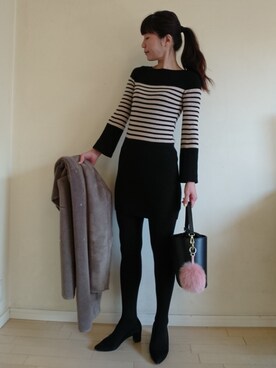 「SHIPS for women（シップスフォーウィメン）のアイテム（ムートンコート）」を使った、akaneさん（レディース・165cm）の春コーディネート