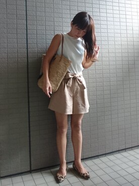 「MAISON DE REEFUR（メゾンドリーファー）のアイテム（その他パンツ）」を使った、akaneさん（レディース・165cm）の夏コーディネート