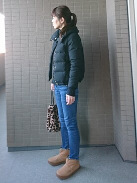 「FRAMeWORK（フレームワーク）のアイテム（ダウンジャケット/コート）」を使った、akaneさん（レディース・165cm）の冬コーディネート