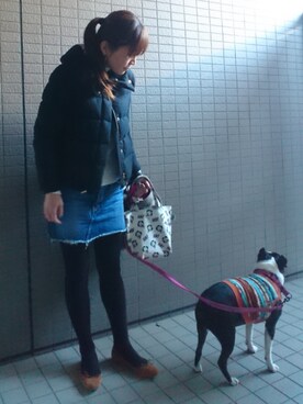 「FRAMeWORK（フレームワーク）のアイテム（ダウンジャケット/コート）」を使った、akaneさん（レディース・165cm）の冬コーディネート