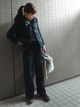 「FRAMeWORK（フレームワーク）のアイテム（ダウンジャケット/コート）」を使った、akaneさん（レディース・165cm）の冬コーディネート