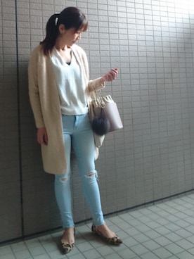 「Boisson Chocolat（ボワソンショコラ）のアイテム」を使った、akaneさん（レディース・165cm）の春コーディネート