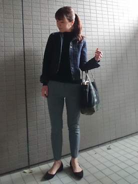 「FRAMeWORK（フレームワーク）のアイテム（デニムジャケット）」を使った、akaneさん（レディース・165cm）の春コーディネート